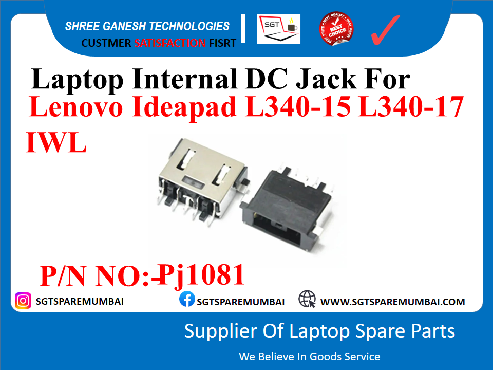 Laptop Internal DC Jack For Lenovo Ideapad L340-15 L340-17 IWL P/N NO: Pj1081