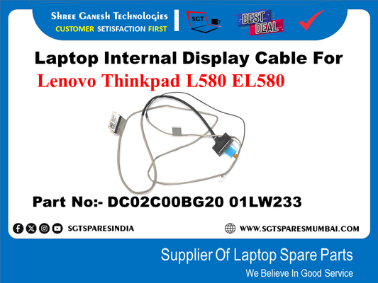 Laptop Internal Display Cable For Lenovo Thinkpad L580 EL580 Part No:- DC02C00BG20 01LW233