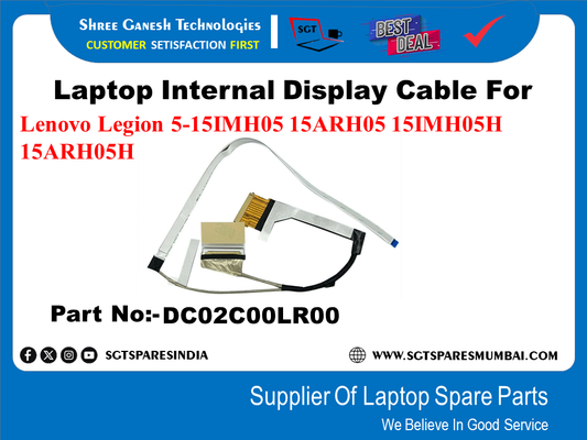 Laptop Internal Display Cable For Lenovo Legion 5-15IMH05 15ARHOS 15IMHOSH 15ARH05H Part No:-DC02C00LR00