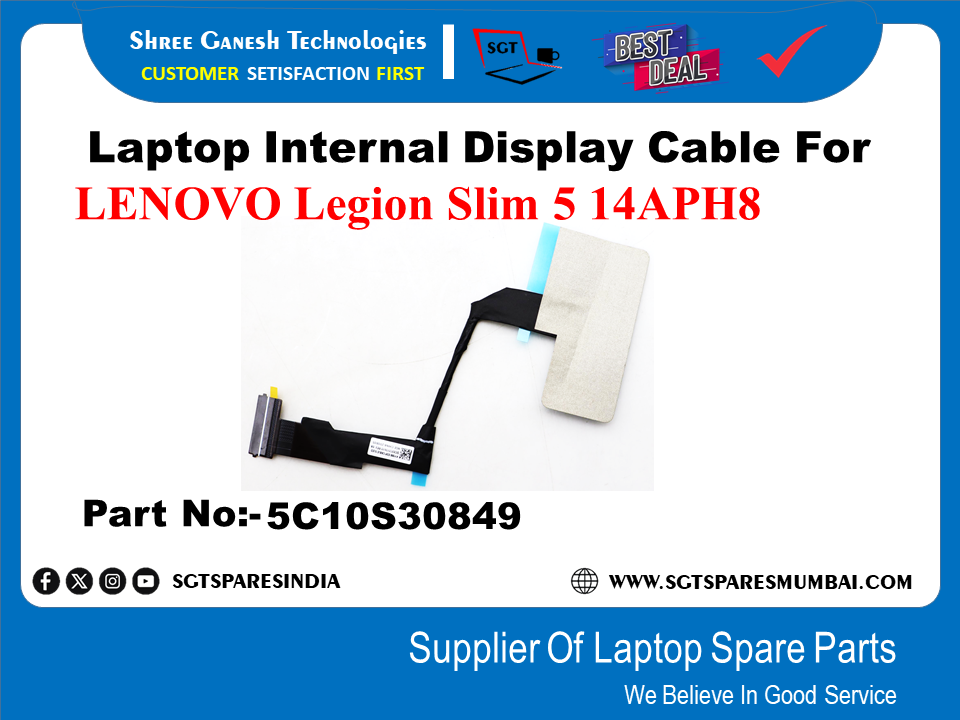 Laptop Internal Display Cable For LENOVO Legion Slim 5 14APH8 Part No:-5C10S30849