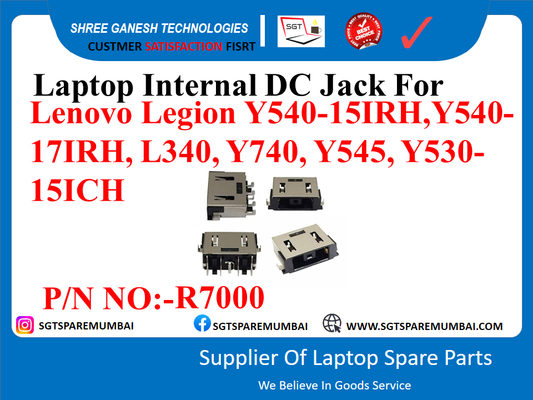 Laptop Internal DC Jack For Leñovo Legion Y540-151RH, Y540- 171RH, L340, Y740, Y545, Y530- 15ICH