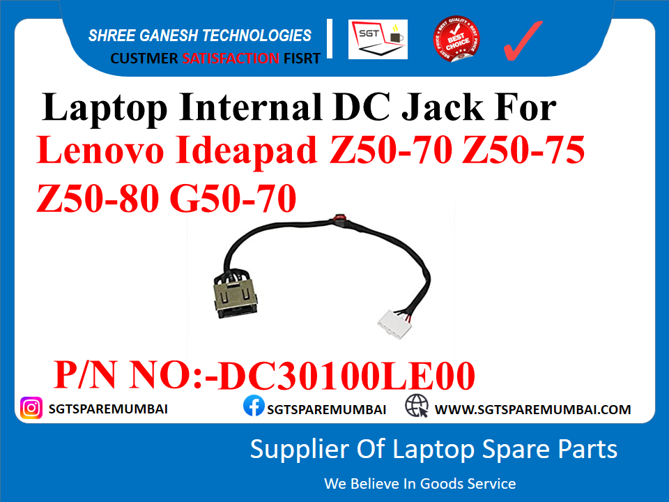 Laptop Internal DC Jack For Lenovo Ideapad Z50-70 Z50-75 250-80 G50-70 P/N NO:-DC30100LE00