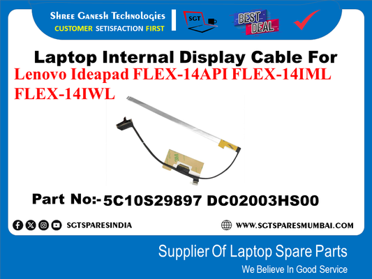 Laptop Internal Display Cable For Lenovo Ideapad FLEX-14API FLEX-14IML FLEX-141WL Part No:- 5C10S29897 DC02003HS00