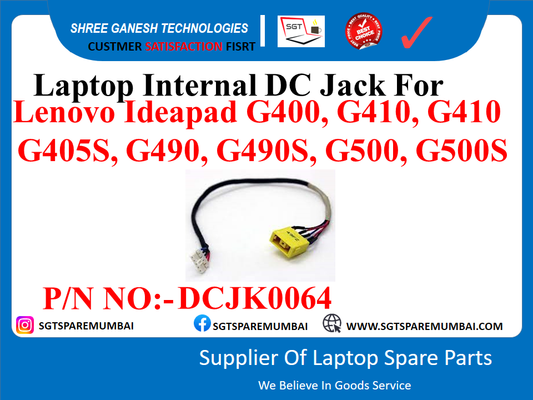 Laptop leapa DC ask 6410 G405S, G490, G490S, G500, G500S P/N NO:- DCJK0064