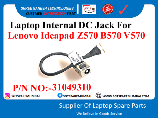 Laptop Internal DC Jack For Lenovo Ideapad Z570 B570 V570 P/N NO:-31049310