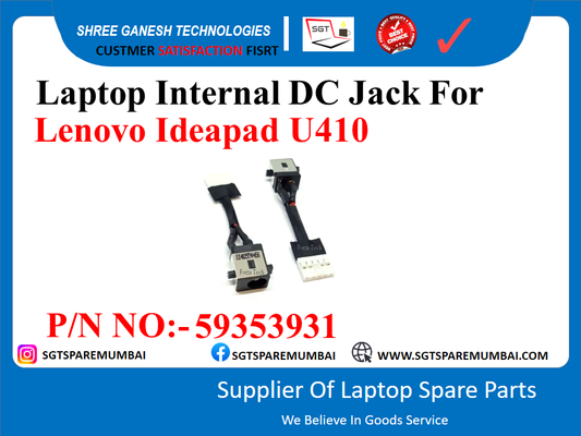 Laptop Internal DC Jack For Lenovo Ideapad U410 P/N NO:- 59353931