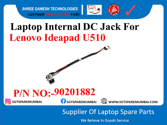 Laptop Internal DC Jack For Lenovo Ideapad U510 P/N NO:-90201882