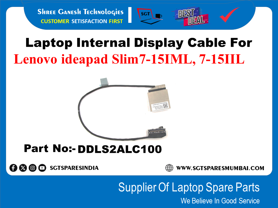 Laptop Internal Display Cable For Lenovo ideapad Slim7-15IML, 7-15IIL Part No:- DDLS2ALC100