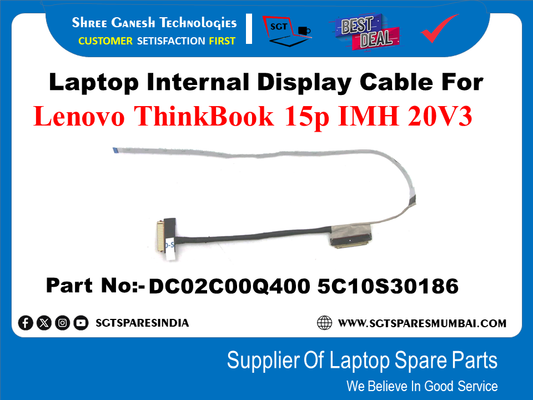 Laptop Internal Display Cable For Lenovo ThinkBook 15p IMH 20V3 Part No:- DC02C00Q400 5C10S30186