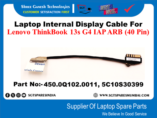 Laptop Internal Display Cable For Lenovo ThinkBook 13s G4 IAP ARB (40 Pin) Part No:-450.0Q102.0011, 5C10S30399