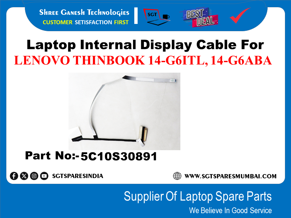 Laptop Internal Display Cable For LENOVO THINKBOOK 14-G6ITL„ 14-G6ABA Part No:-5C10S30891