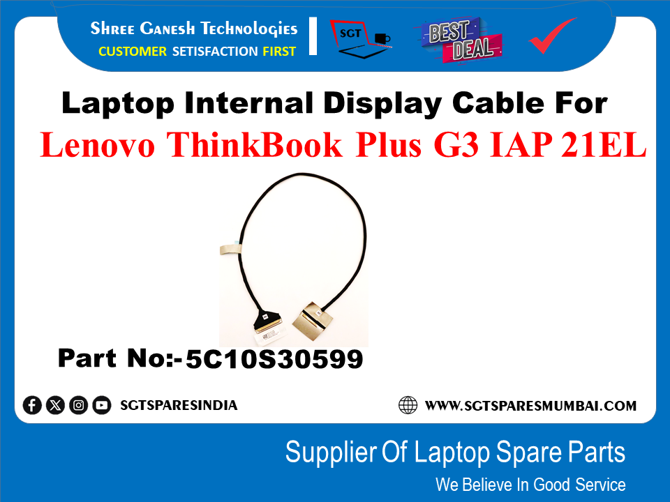 Laptop Internal Display Cable For Lenovo ThinkBook Plus G3 IAP 21EL Part NC-5C10S30599