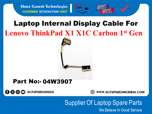 Laptop Internal Display Cable For Lenovo ThinkPad Xl XIC Carbon 1ST Gen Part No:-04W3907