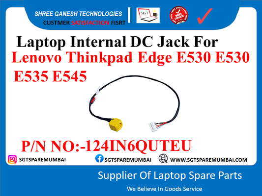 Laptop Internal DC Jack For Lenovo Thinkpad Edge E530 E530 E535 E545 P/N NO:-124IN6QUTEU