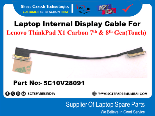 Laptop Internal Display Cable For Lenovo ThinkPad X1 Carbon 7TH & 8TH Gen(Touch) Part No:-5C10V28091