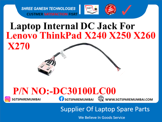 Laptop Internal DC Jack For Lenovo ThinkPad X240 X250 X260 X270 P/N NO:-DC30100LC00