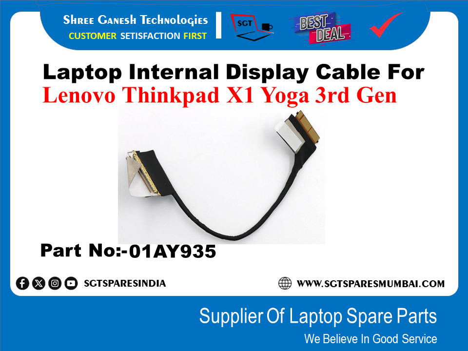 Laptop Internal Display Cable For Lenovo Thinkpad XI Yoga 3rd Gen Part No:-01AY935