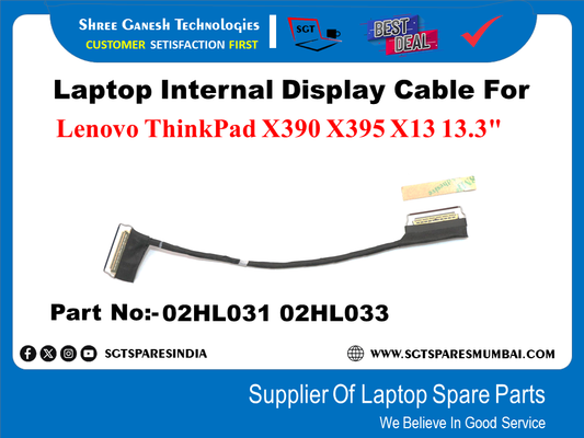 Laptop Internal Display Cable For Lenovo ThinkPad X390 X395 X13 13.3" Part NC*-02HL031 02HL033