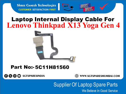 Laptop Internal Display Cable For Lenovo Thinkpad X 13 Yoga Gen 4 Part No:-5C11H81560