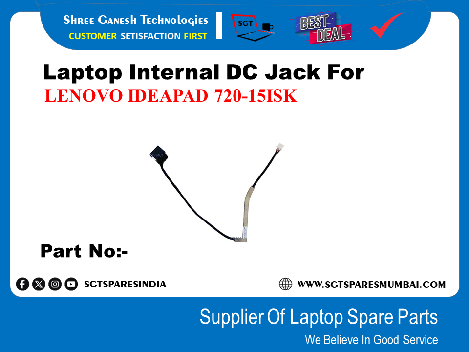 Laptop Internal DC Jack For LENOVO IDEAPAD 720-1515K