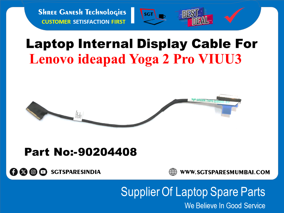 Laptop Internal Display Cable For Lenovo ideapad Yoga 2 Pro VIUU3 Part NC*-90204408