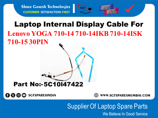 Laptop Internal Display Cable For Lenovo YOGA 710-14 710-141KB 710-141SK 710-15 30PIN Part No:-5C10147422