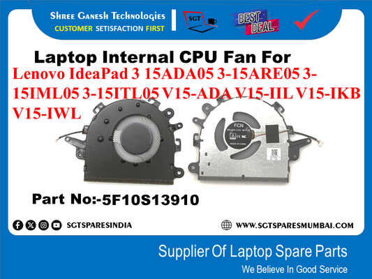 Laptop Internal CPU Fan For Lenovo IdeaPad 3 15ADA05 3-15ARE05 3- 15IML05 3-151TL05 V15-ADA V 15-IIL V15-IKB V15-IWL Part No:-5F10S13910