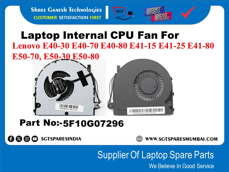 Laptop Internal CPU Fan For Lenovo E40-30 E40-70 E40-80 E41-15 E41-25 E41-80 E50-70, E50-30 E50-80  Part No:-5F10G07296