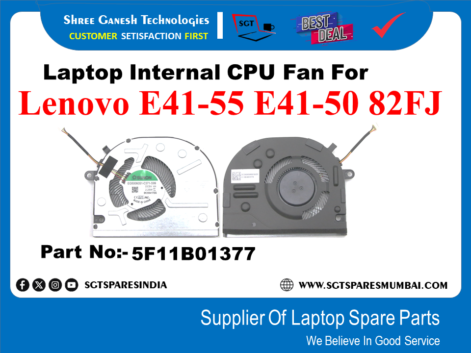 Laptop Internal CPU Fan For Lenovo E41-55 E41-50 82FJ Part No:- 5F11B01377