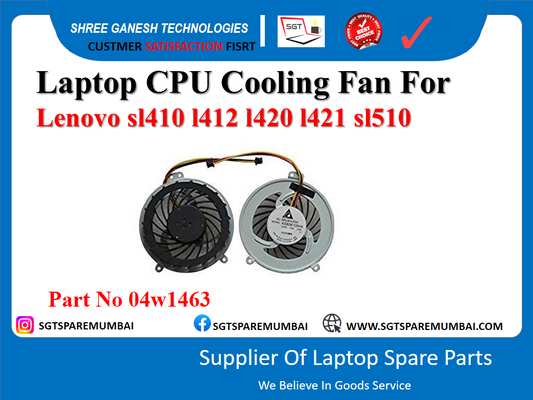 Laptop CPU Cooling Fan For Lenovo sl410 L412 L420 L421 sL510 Part No 04w1463