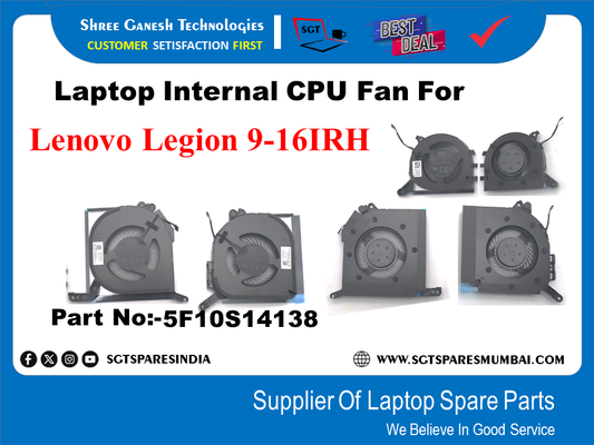 Laptop Internal CPU+Gpu+Cpu Fan For Lenovo Legion 9-16IRH Part No:-5F10S14138