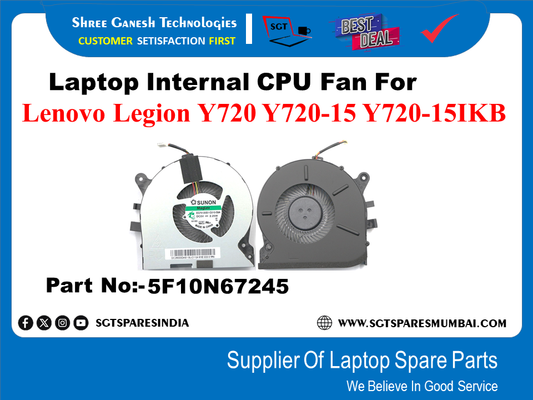 Laptop Internal CPU Fan For Lenovo Legion Y720 Y720-15 Y720-151KB Part No:-5F10N67245