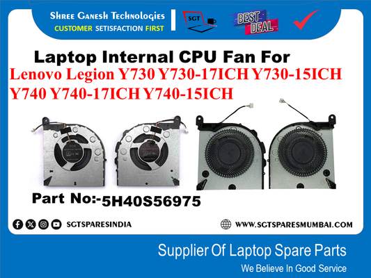 Laptop Internal CPU+GPU Fan For Lenovo Legion Y730 Y730-171CH Y730-15ICH Y740 Y740-171CH Y740-15ICH Part No:-5H40S56975