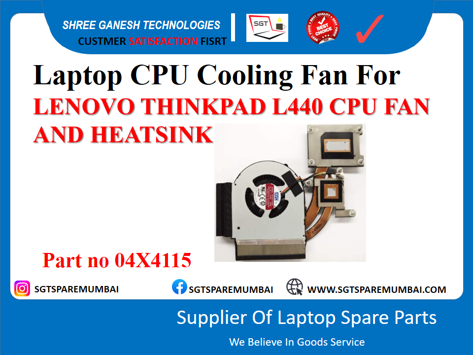 Laptop CPU Cooling Fan For LENOVO THINKPAD L440 CPU FAN AND HEATSINK Part no 04X4115