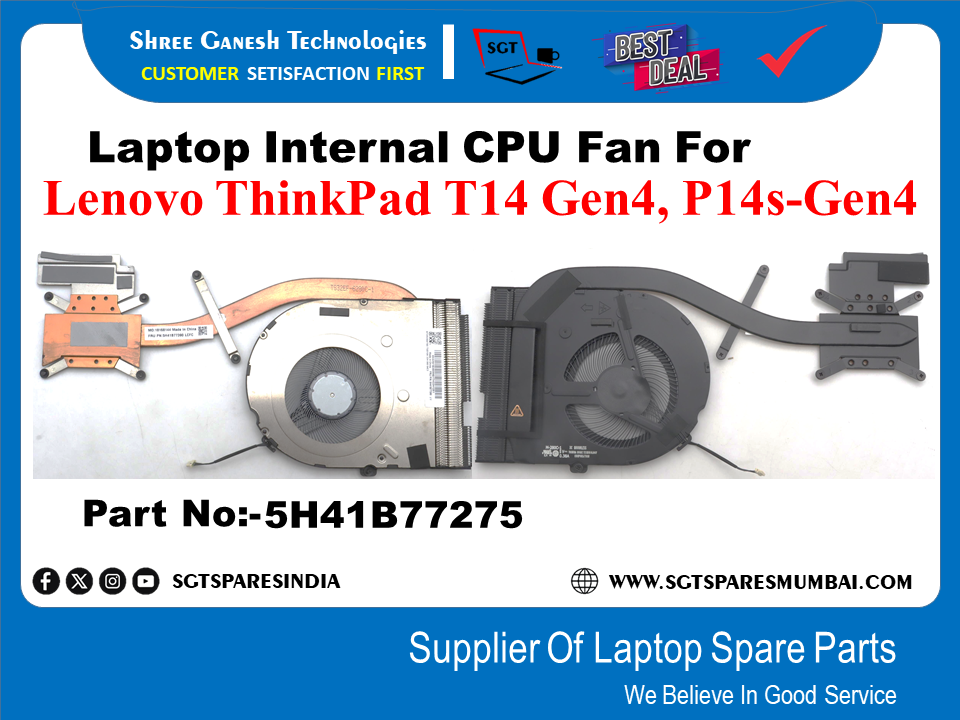 Laptop Internal CPU Fan For Lenovo ThinkPad T14 Gen4, P14s-Gen4 Part No:-5H41B77275