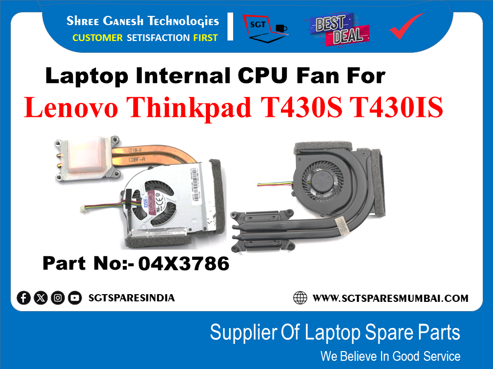 Laptop Internal CPU Fan For Lenovo Thinkpad T430S T430IS Part No:- 04X3786