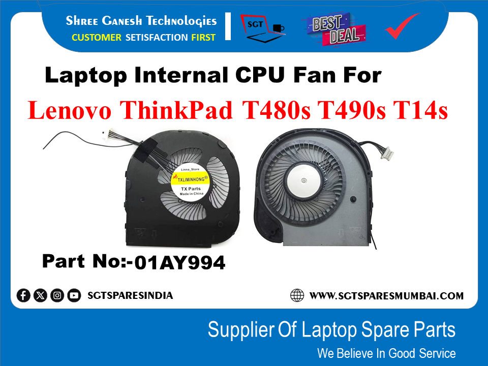 Laptop Internal CPU Fan For Lenovo ThinkPad T480s T490s T14s Part No:-01AY994