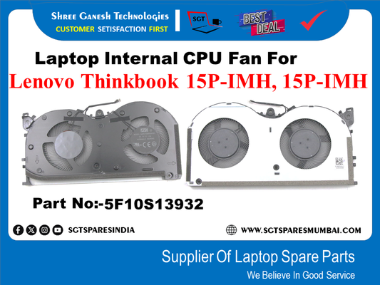 Laptop Internal CPU+GPU Fan For Lenovo Thinkbook 15P-IMH, 15P-IMH Part No:-5F10S13932