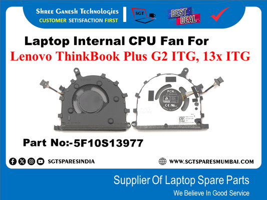 Laptop Internal CPU Fan For Lenovo ThinkBook Plus G2 ITG, 13x ITG Part No:-5F10S13977