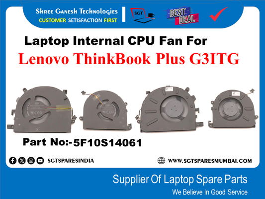 Laptop Internal CPU+GPU Fan For Lenovo ThinkBook Plus G3ITG Part No:-5F10S14061