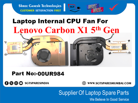 Laptop Internal CPU Fan For Lenovo Carbon X1 5th Gen Part No:-00UR984