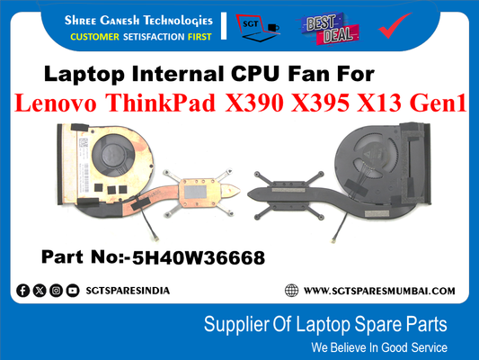 Laptop Internal CPU Fan For Lenovo ThinkPad X390 X395 X13 Gen1 Part No:-5H40W36668