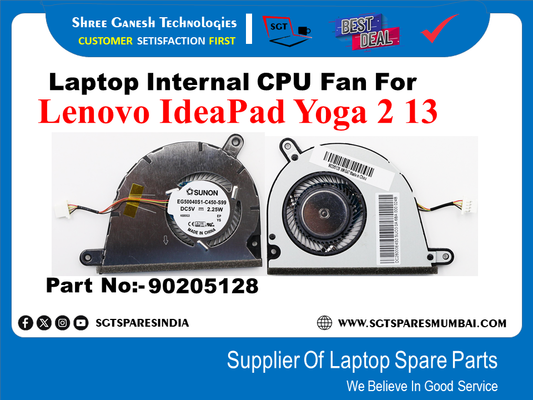 Laptop Internal CPU Fan For Lenovo IdeaPad Yoga 2 13  Part No:- 90205128