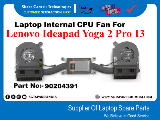 Laptop Internal CPU+GPU Fan For Lenovo Ideapad Yoga 2 Pro 13 Part No:- 90204391