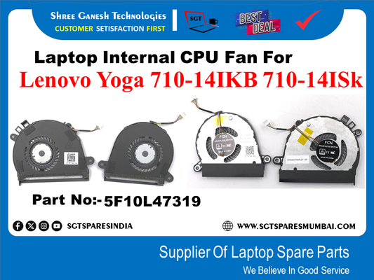 Laptop Internal CPU+GPU Fan For Lenovo Yoga 710-14IKB 710-14ISk Part No:-5F10L47319