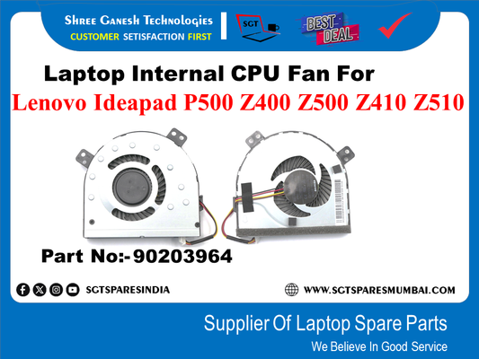 Laptop Internal CPU Fan For Lenovo Ideapad P500 Z400 Z500 Z410 Z510 Part No:-90203964