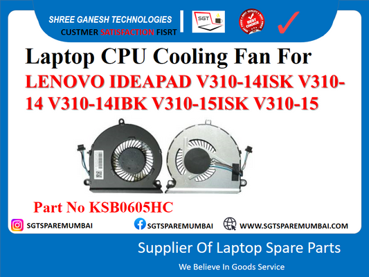 Laptop CPU Cooling Fan For LENOVO IDEAPAD V310-14ISK V310- 14 V310-14IBK V310-15ISK V310-15 Part No KSB0605HC