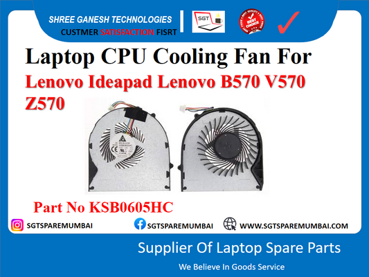 Laptop CPU Cooling Fan For Lenovo Ideapad Lenovo B570 V570 Z570 Part No KSB0605HC