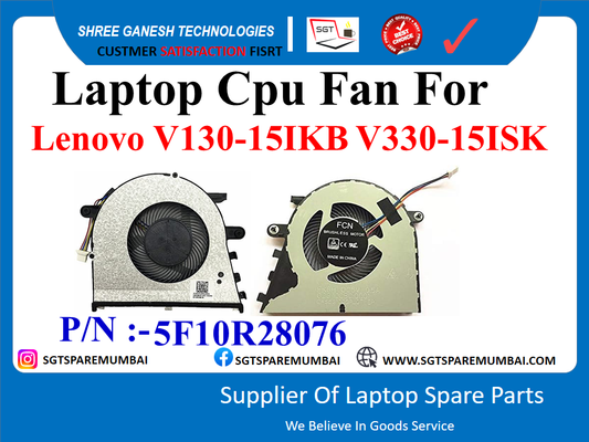 Laptop Cpu Fan For Lenovo V130-15IKB V330-15ISK P/N :-5F10R28076