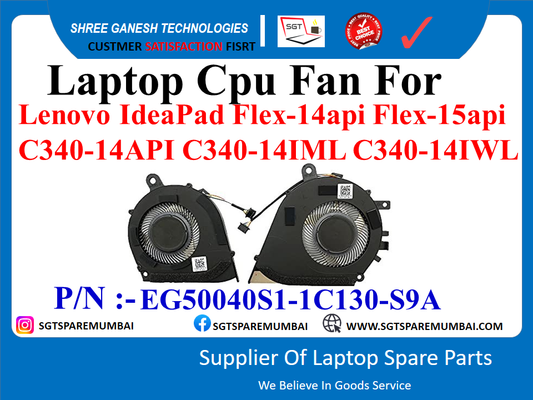 Laptop Cpu Fan For Lenovo IdeaPad Flex-14api Flex-15api C340-14API C340-14IMIL C340-14IWL P/N :- EG50040S1-1C130-S9A